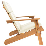 Adirondack Garden Bench with Cushions 126 cm Solid Wood Acacia - Top-Down View