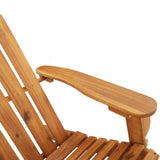 Adirondack Garden Bench with Cushions 126 cm Solid Wood Acacia - Close-Up Angle