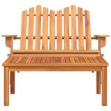 2 Piece Adirondack Garden Lounge Set Solid Wood Acacia - Side View