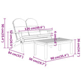 2 Piece Adirondack Garden Lounge Set Solid Wood Acacia - Extra Image