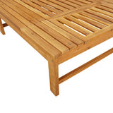 Sun Lounger with Dark Grey Cushion and Pillow Solid Wood Acacia - Extra Image