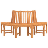 Half Round Tree Bench Ø208 cm Solid Wood Eucalyptus - Side View