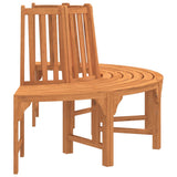 Half Round Tree Bench Ø208 cm Solid Wood Eucalyptus - Top-Down View