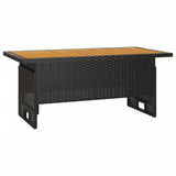 2 Piece Garden Lounge Set with Cushions Black Poly Rattan