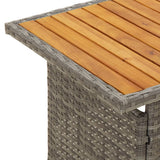 2 Piece Garden Lounge Set with Cushions Grey Poly Rattan - Extra Image