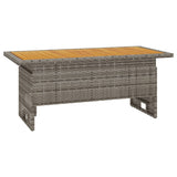 3 Piece Garden Lounge Set with Cushions Grey Poly Rattan - Extra Image