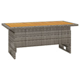 4 Piece Garden Lounge Set with Cushions Grey Poly Rattan - Extra Image