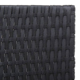 Sun Lounger Black and Brown Poly Rattan&Solid Wood Acacia - Extra Image