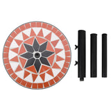 Parasol Base Terracotta and White Round 12 kg - 45-Degree Angle