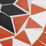 Parasol Base Terracotta and White Round 12 kg - Rear View