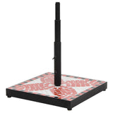 Parasol Base Terracotta and White Square 12 kg - Front View