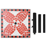 Parasol Base Terracotta and White Square 12 kg - 45-Degree Angle