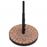 Parasol Base Terracotta Round 12 kg - Side View