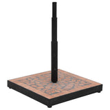 Parasol Base Terracotta Square 12 kg - Front View