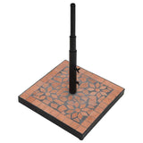 Parasol Base Terracotta Square 12 kg - Side View