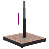 Parasol Base Terracotta Square 12 kg - Top-Down View