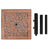 Parasol Base Terracotta Square 12 kg - 45-Degree Angle