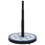 Parasol Base Blue and White Round 12 kg - Front View