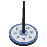 Parasol Base Blue and White Round 12 kg - Side View