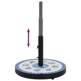 Parasol Base Blue and White Round 12 kg - Top-Down View