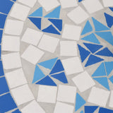 Parasol Base Blue and White Round 12 kg - Rear View