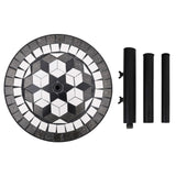 Parasol Base Black and White Round 12 kg - 45-Degree Angle