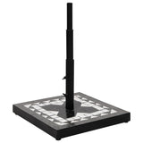 Parasol Base Black and White Square 12 kg - Front View