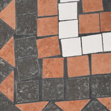 Parasol Base Terracotta and White Square 12 kg - Rear View