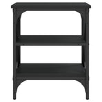 Side Table Black 40x42x50 cm Engineered Wood