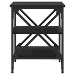 Side Table Black 40x42x50 cm Engineered Wood