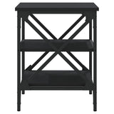 Side Tables 2 pcs Black 40x42x50 cm Engineered Wood - Close-Up Angle
