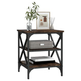 Side Table Smoked Oak 40x42x50 cm Engineered Wood - Top-Down View
