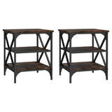 Side Tables 2 pcs Smoked Oak 40x42x50 cm Engineered Wood