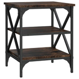 Side Tables 2 pcs Smoked Oak 40x42x50 cm Engineered Wood - 45-Degree Angle