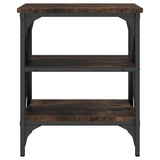 Side Tables 2 pcs Smoked Oak 40x42x50 cm Engineered Wood - Rear View