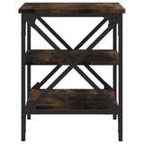 Side Tables 2 pcs Smoked Oak 40x42x50 cm Engineered Wood - Close-Up Angle