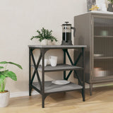 Side Table Grey Sonoma 40x42x50 cm Engineered Wood - Side View