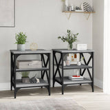 Side Tables 2 pcs Grey Sonoma 40x42x50 cm Engineered Wood