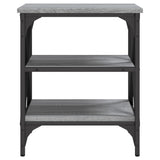 Side Tables 2 pcs Grey Sonoma 40x42x50 cm Engineered Wood - Rear View