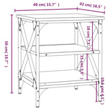 Side Tables 2 pcs Grey Sonoma 40x42x50 cm Engineered Wood - Extra Image