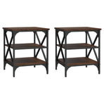Side Tables 2 pcs Brown Oak 40x42x50 cm Engineered Wood