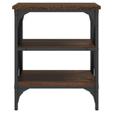 Side Tables 2 pcs Brown Oak 40x42x50 cm Engineered Wood - Rear View