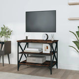TV Cabinet Smoked Oak 60x40x50 cm Engineered Wood - Side View
