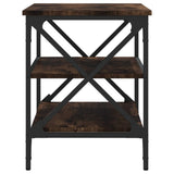 TV Cabinet Smoked Oak 60x40x50 cm Engineered Wood - Rear View