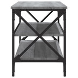 TV Cabinet Grey Sonoma 100x40x50 cm Engineered Wood - Rear View