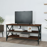 TV Cabinet Brown Oak 100x40x50 cm Engineered Wood - Side View