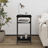 Side Table Black 40x30x75 cm Engineered Wood - Side View