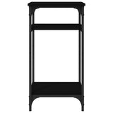 Side Table Black 40x30x75 cm Engineered Wood - Top-Down View