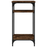 Side Table Smoked Oak 40x30x75 cm Engineered Wood - Top-Down View