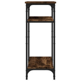 Side Table Smoked Oak 40x30x75 cm Engineered Wood - 45-Degree Angle